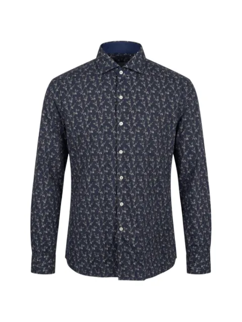 Xacus floral-print long-sleeve shirt