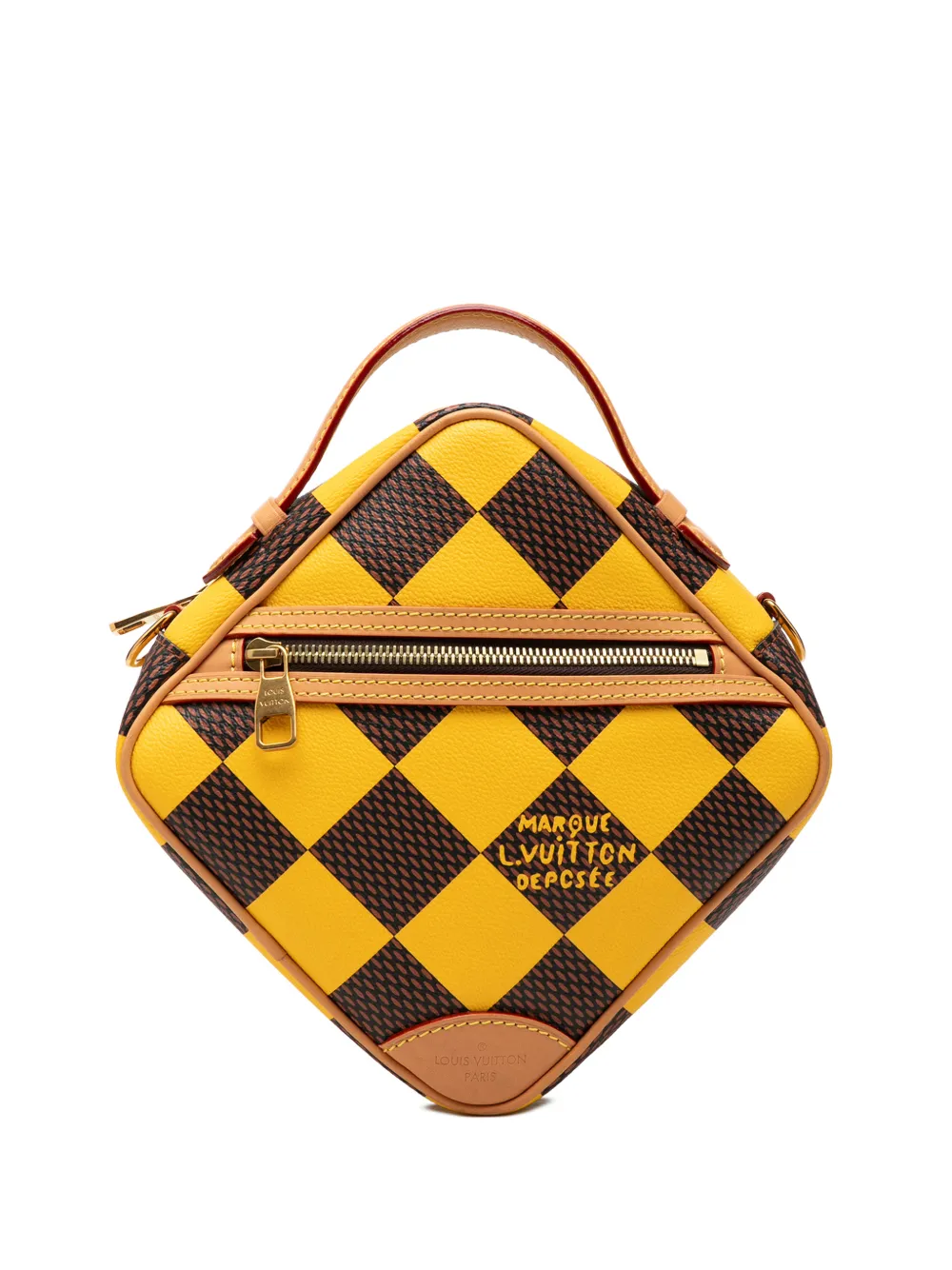 Louis Vuitton Pre-Owned Borsa a tracolla Damier Pop Chess Messenger 2024-2026 - Giallo