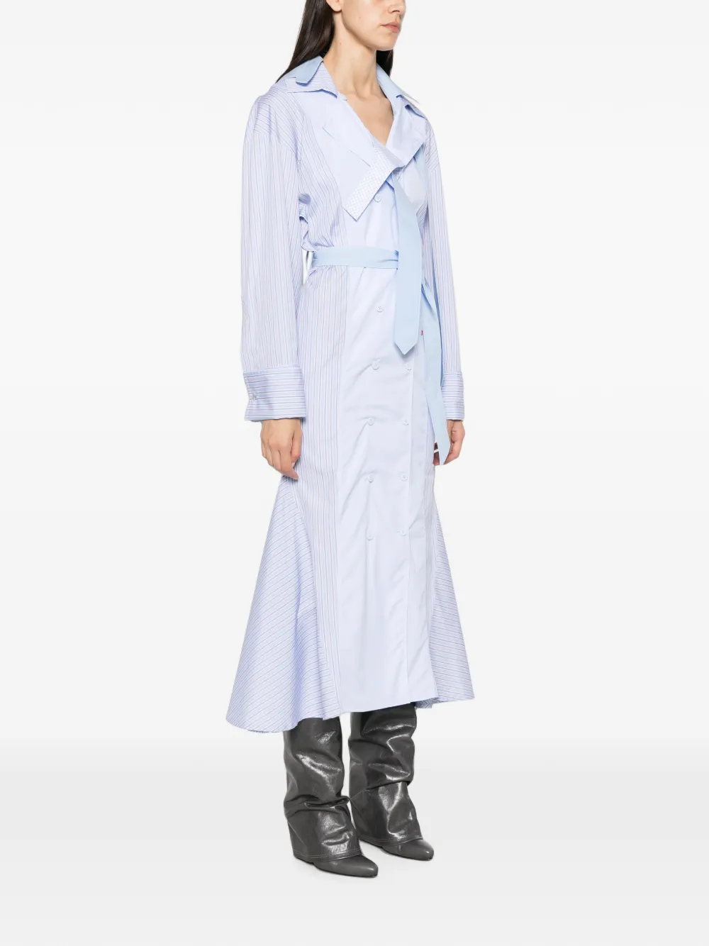 The Attico Midi-blousejurk Blauw