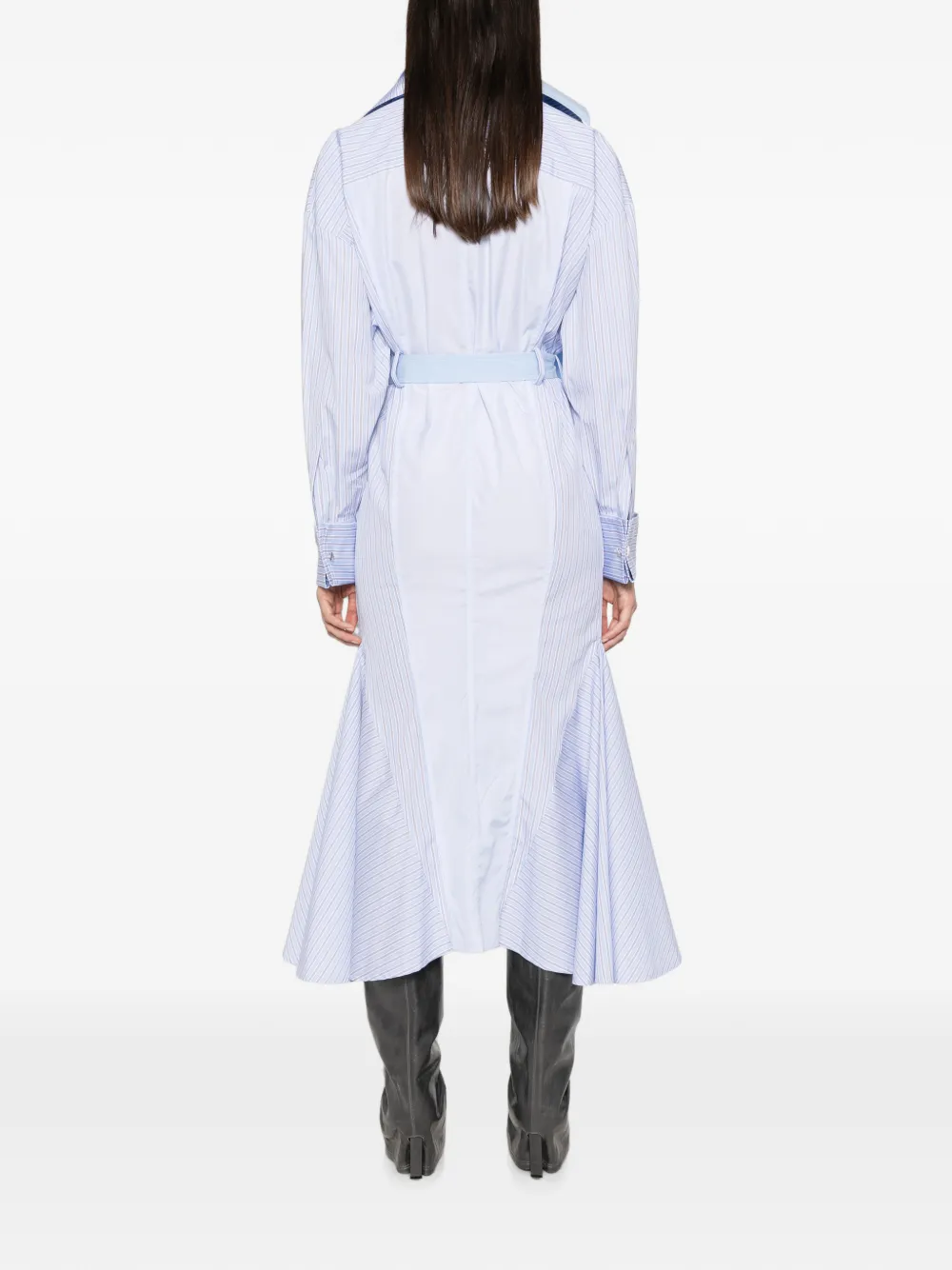 The Attico Midi-blousejurk Blauw
