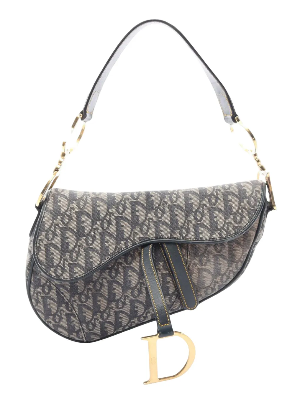 Christian Dior Pre-Owned 20th Century Diorissimo Canvas Saddle Bag shoulder bag - Blue