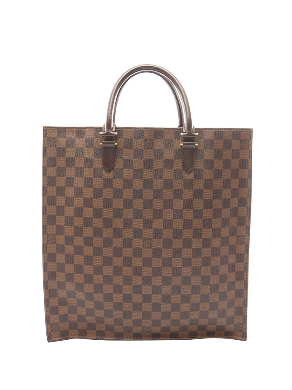 Louis Vuitton Pre-Owned Borsa tote Sac Plat in tela Damier Ebène 2005 - Marrone