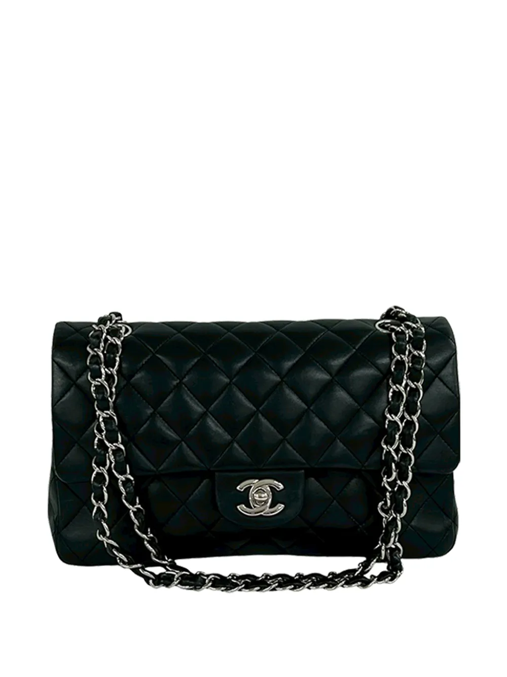 CHANEL Pre-Owned 2008-2009 mittelgroße Classic Double Flap Schultertasche - Schwarz