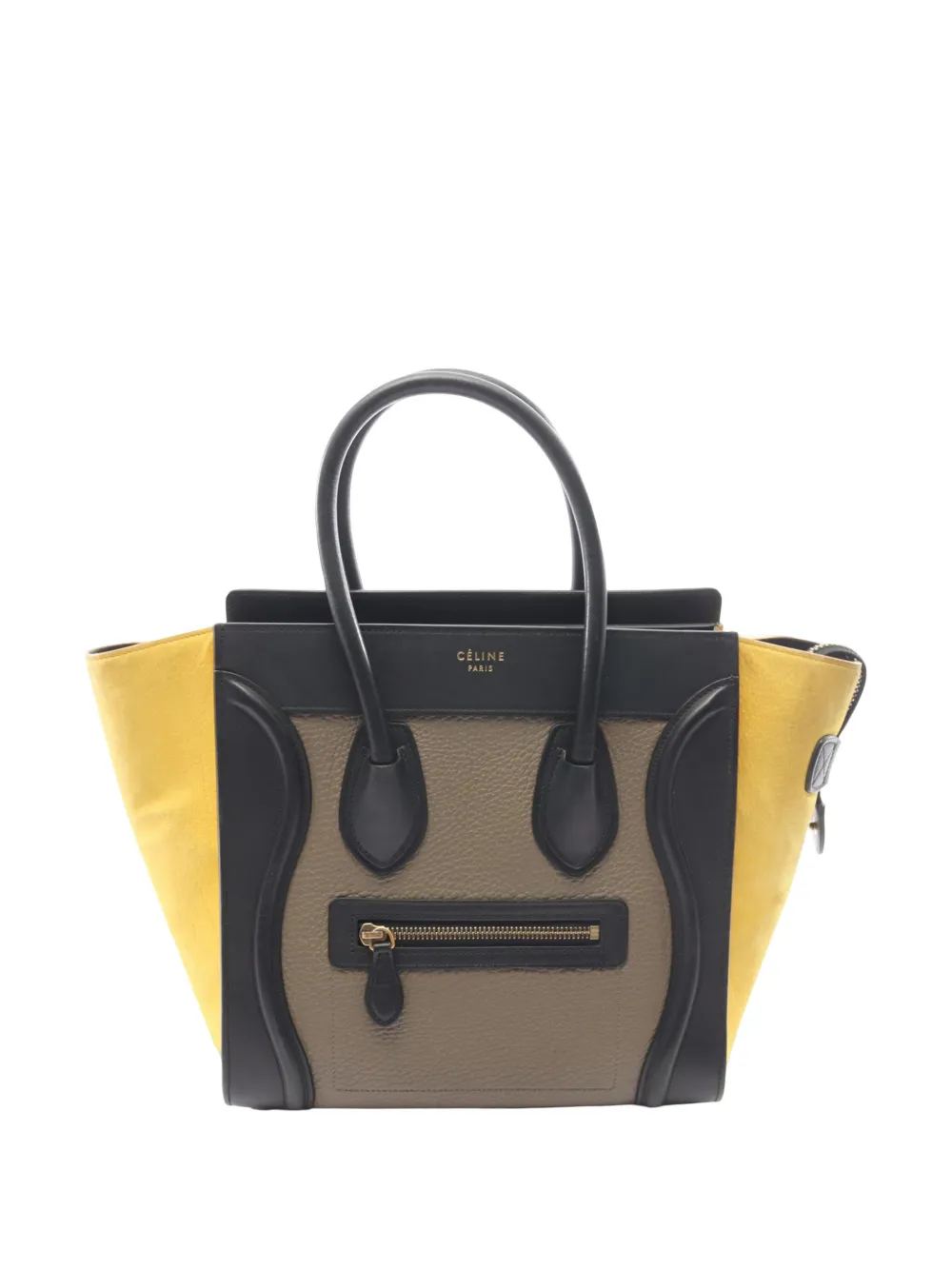 Celine Pre-Owned 2010-2015 micro Tricolor Luggage Tote Bag aus Leder - Schwarz