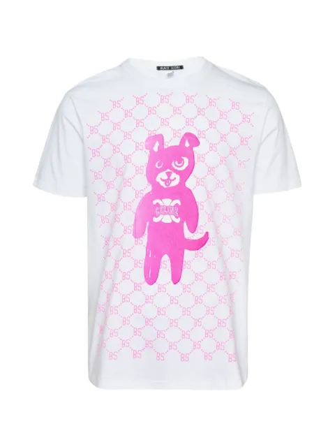 Black Score graphic-print cotton T-shirt