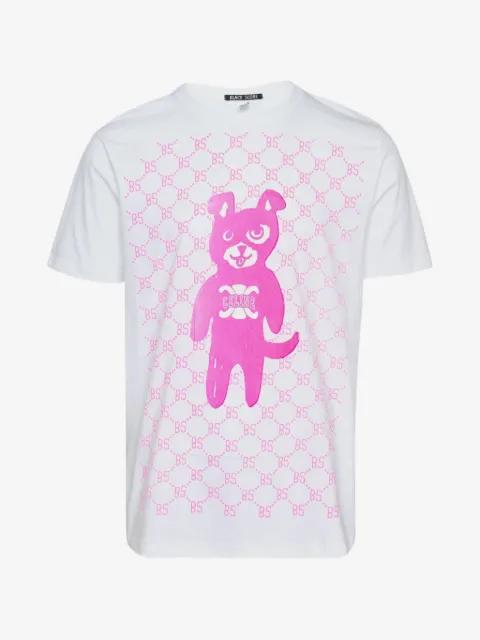 Black Score graphic-print cotton T-shirt