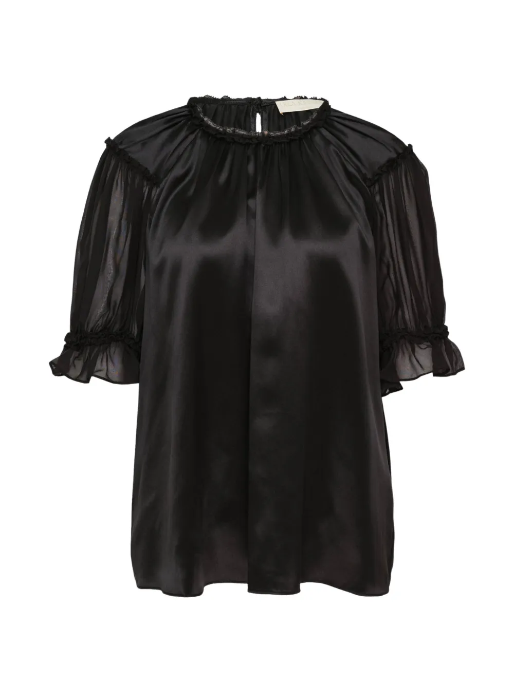 Ulla Johnson Alina ruffled-details silk blouse - Nero