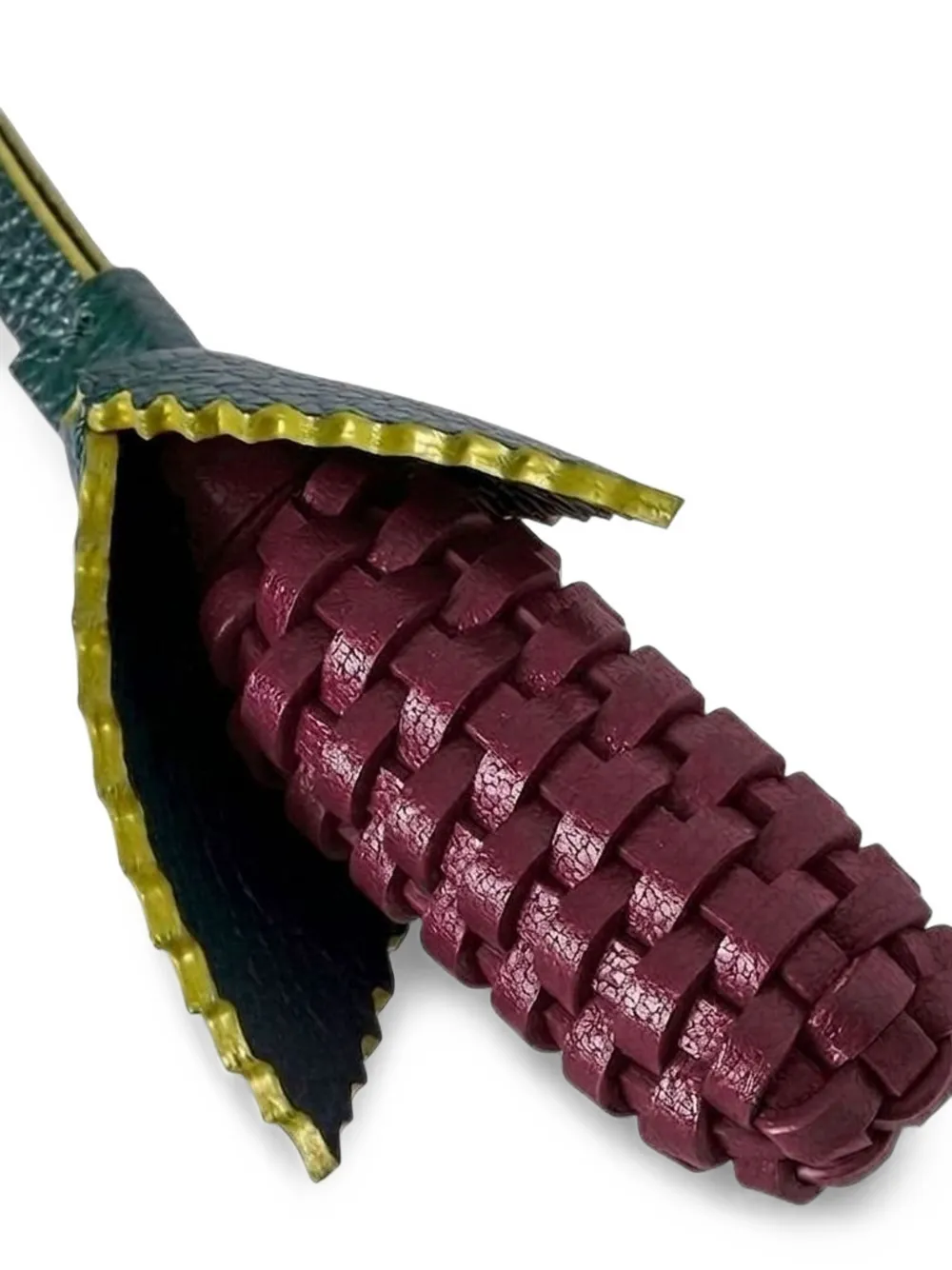 Mulberry woven-design fruit-shape keyring Paars