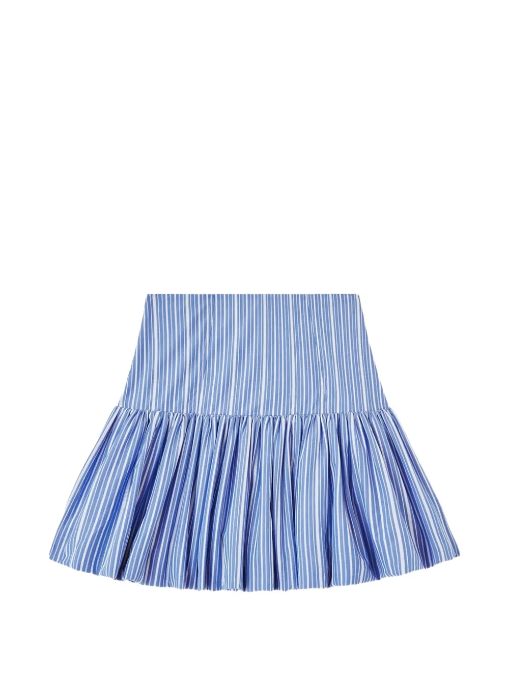 GANNI striped-pattern tiered mini skirt - Blu
