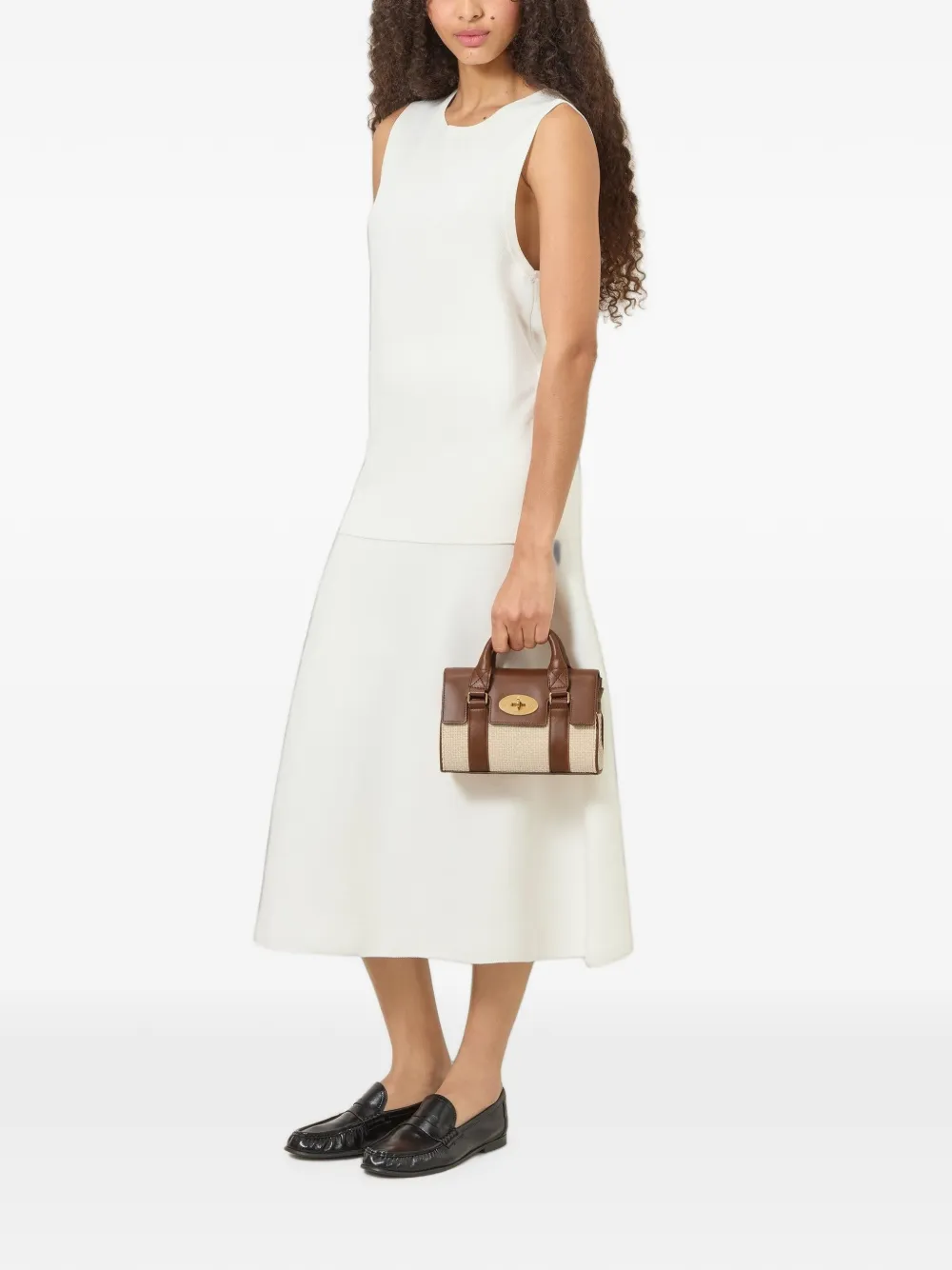 Mulberry mini Bayswater raffia shoulder bag - Toni neutri