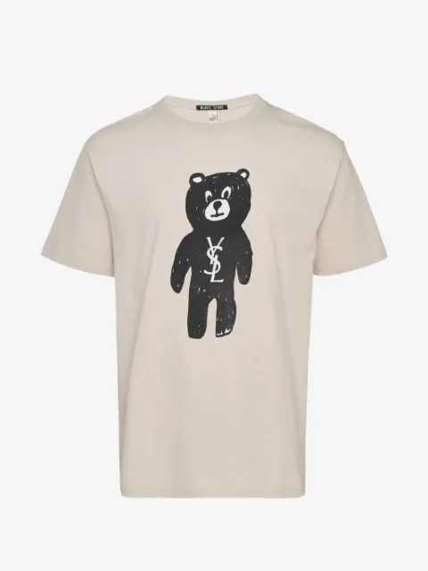 Black Score bear graphic-print T-shirt