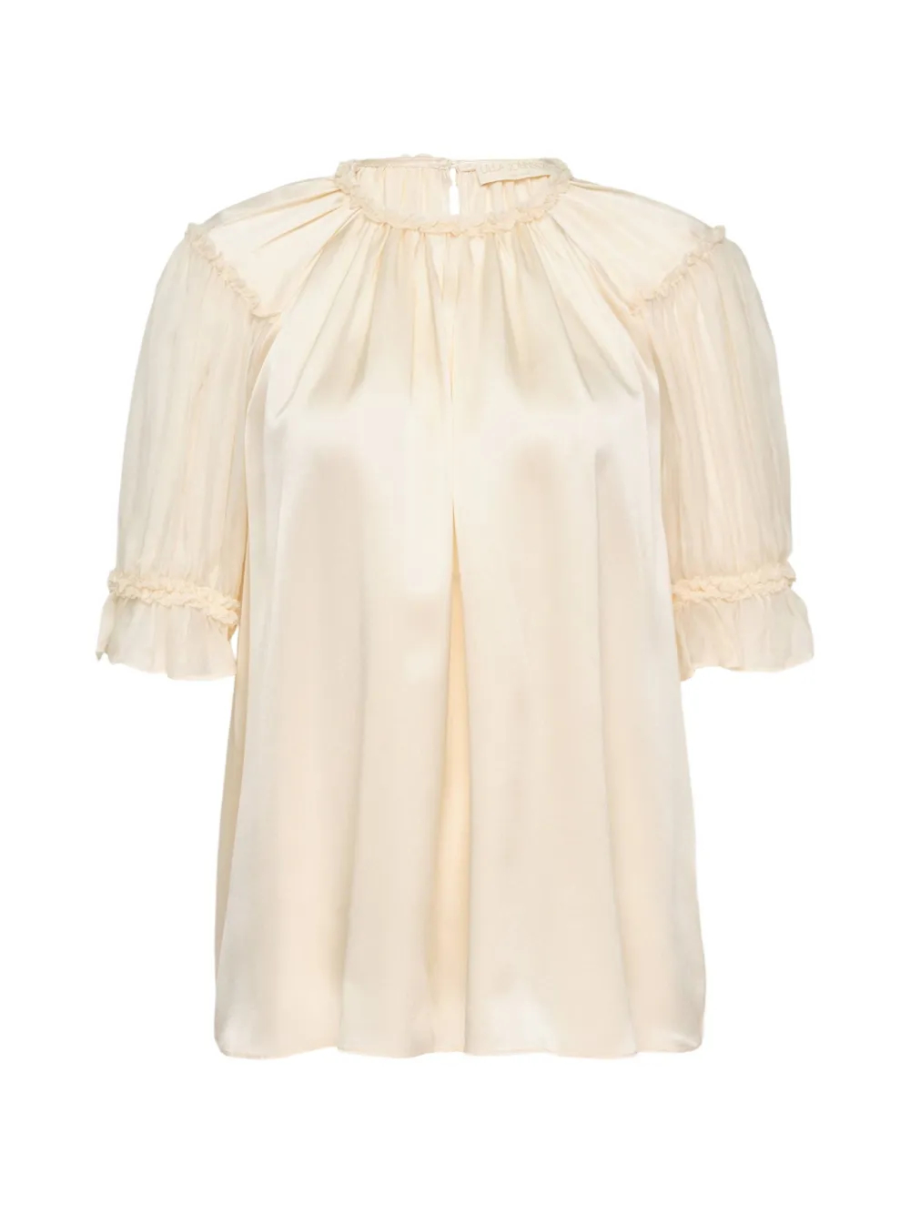 Ulla Johnson Alina ruffled silk top - Toni neutri