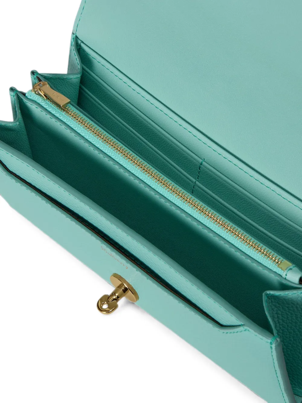 Mulberry Kleine Darley portemonnee met korrelig leer Blauw