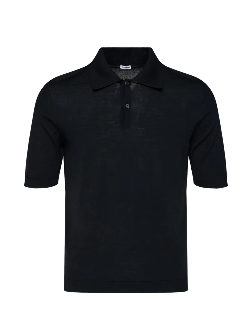 Jil Sander short-sleeve knitted polo shirt - Nero