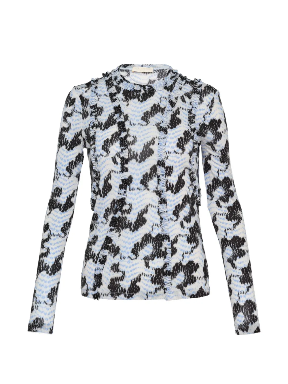 Ulla Johnson Clover ruffled long-sleeve top - Blu