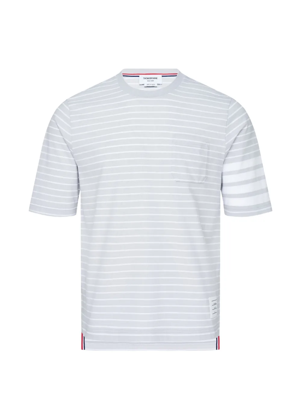 Thom Browne 4-Bar stripe pocket T-shirt - Grey