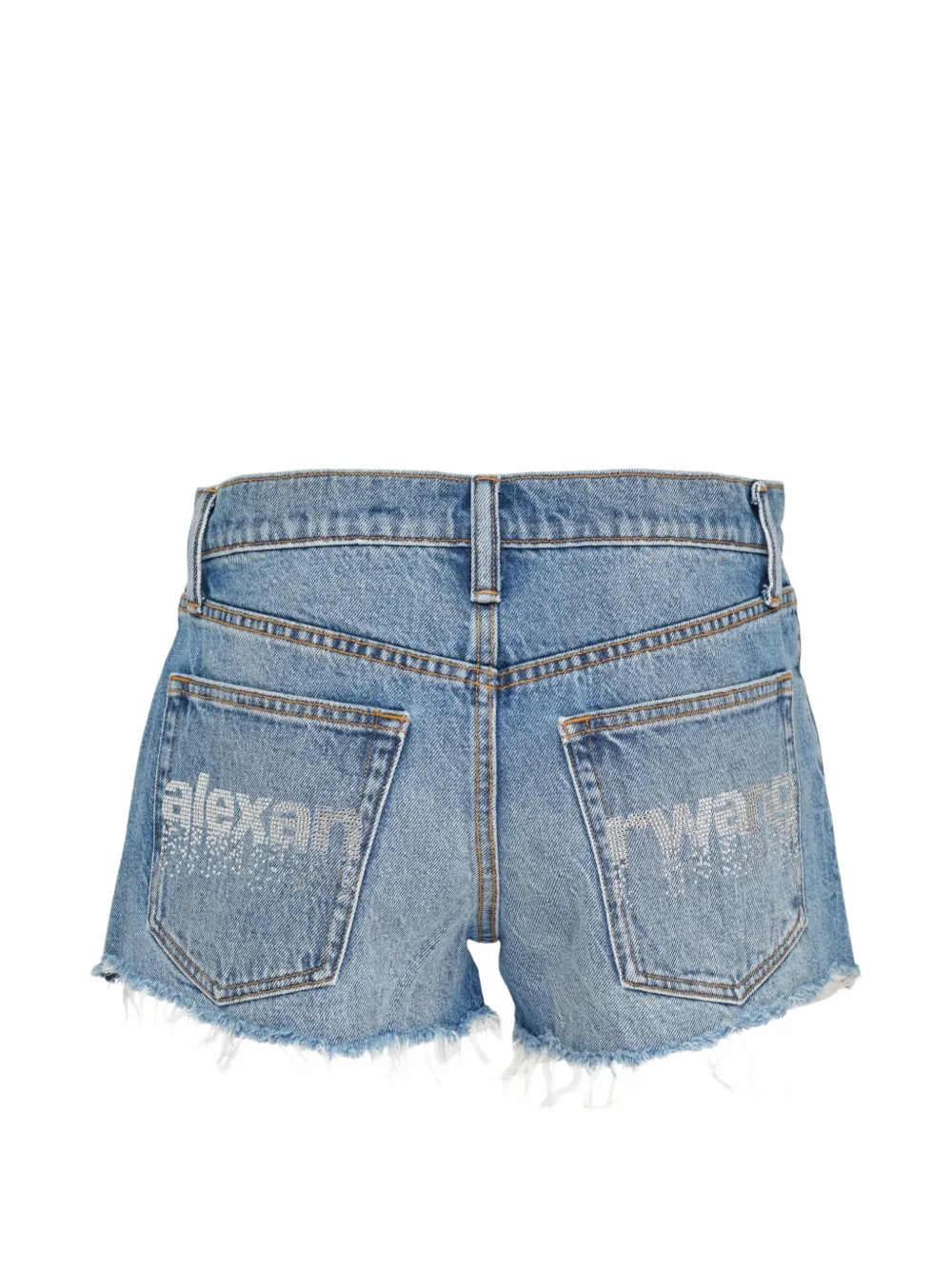 Alexander Wang Shorts verfraaid met kristallen en franje Blauw