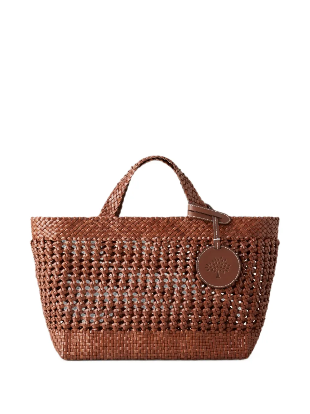 Mulberry Small Tag-detail Tote Bag In Brown