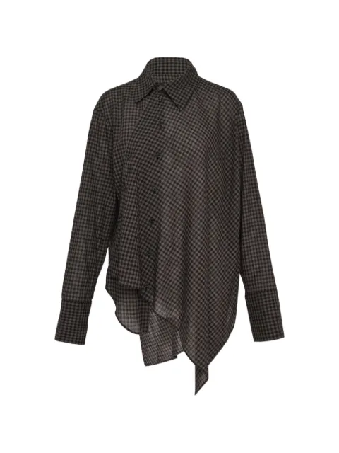 Yohji Yamamoto check-pattern shirt