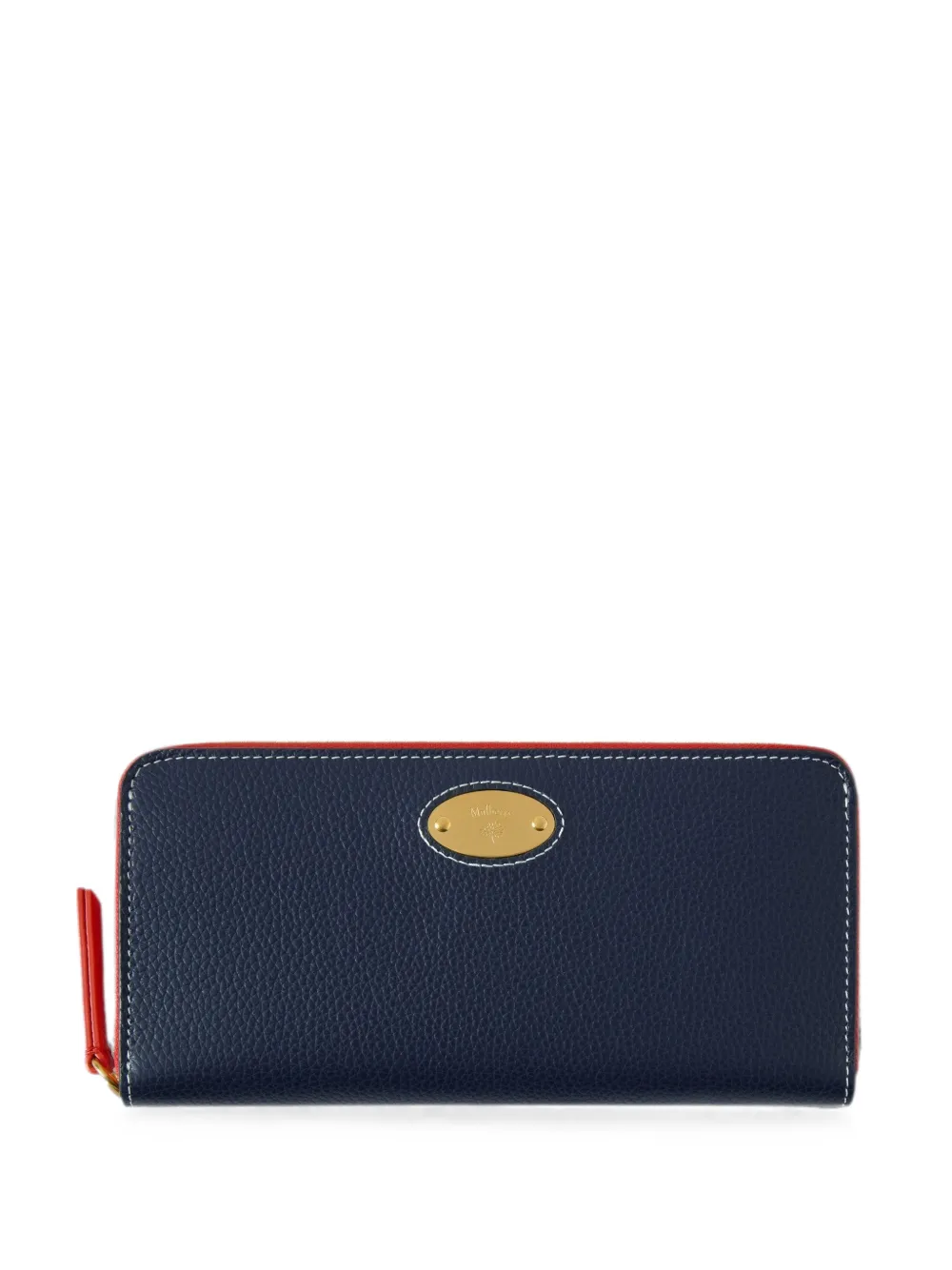 Mulberry logo-plaque grained-leather purse - Blau