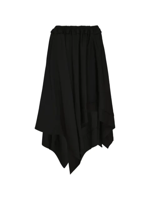 Yohji Yamamoto elasticated-waist asymmetric-hem skirt