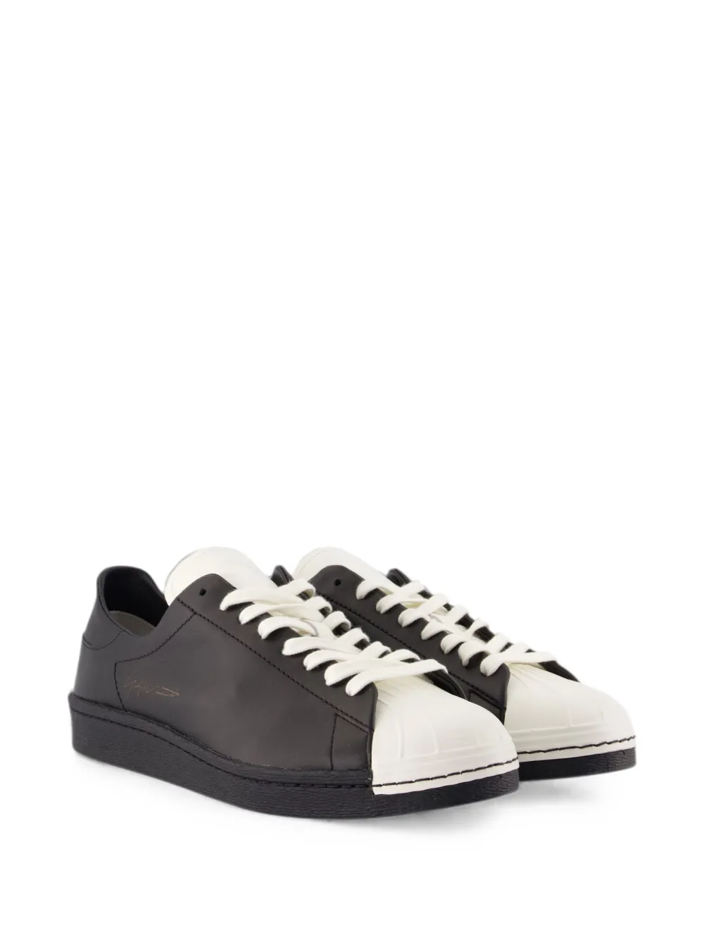 Y-3 Superstar leather sneakers Zwart