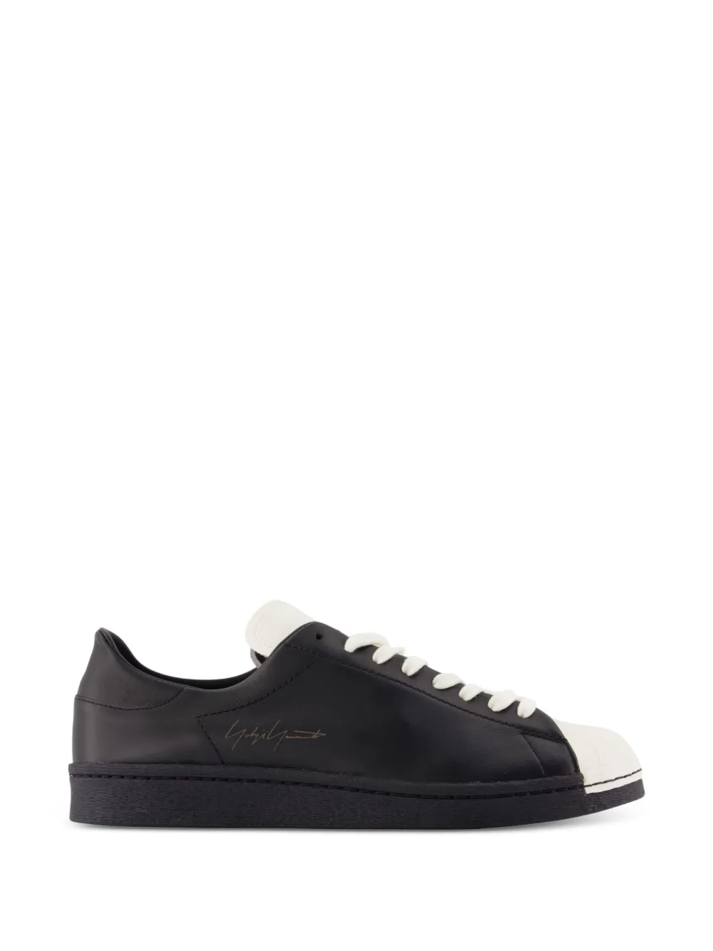 Y-3 Superstar leather sneakers Zwart