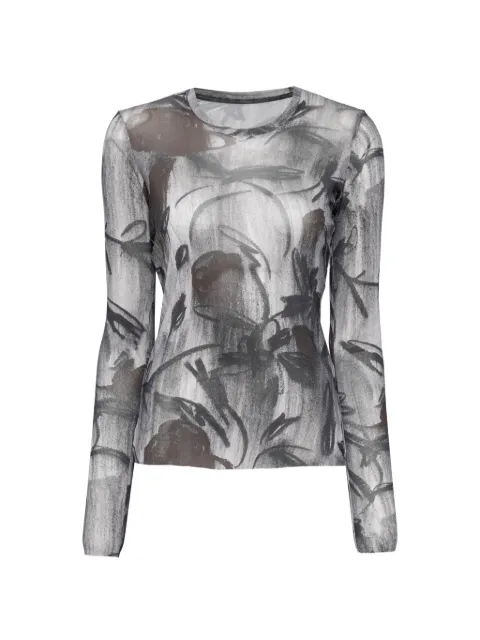 JNBY mesh long-sleeve T-shirt