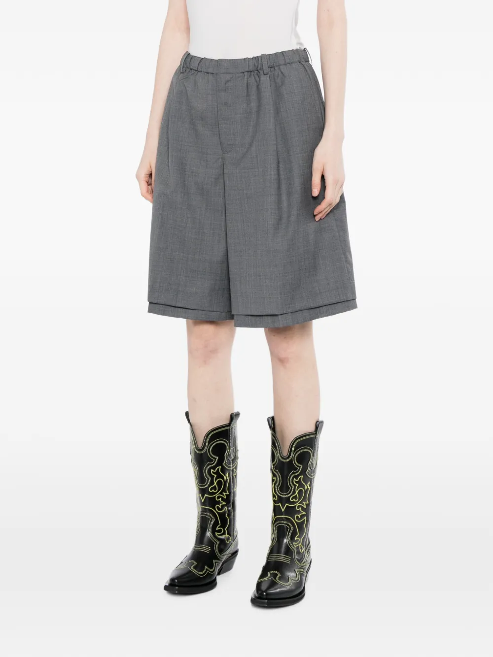 JNBY Shorts met dubbellaagse zoom Grijs