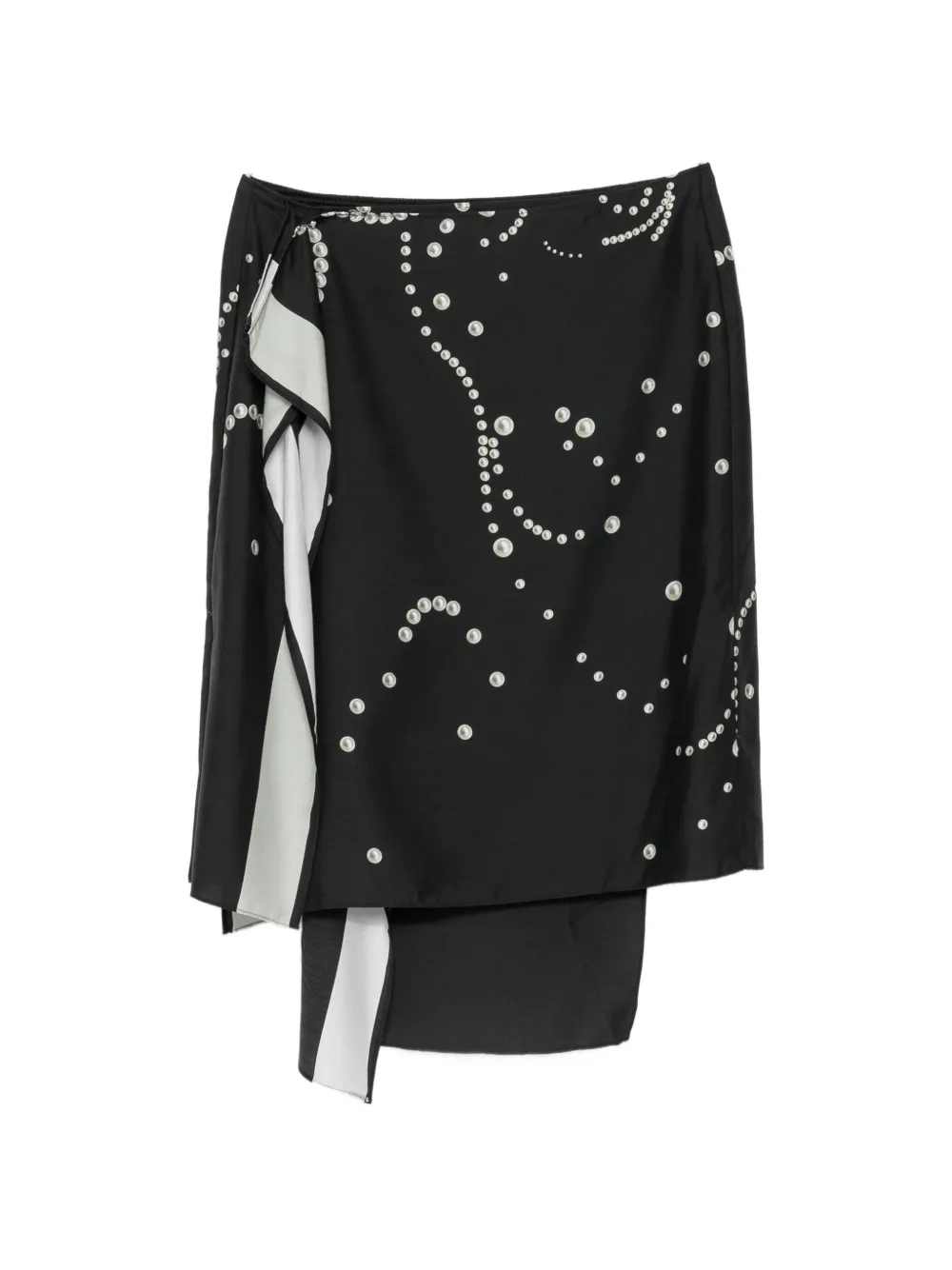 JNBY pearl-print wrap skirt