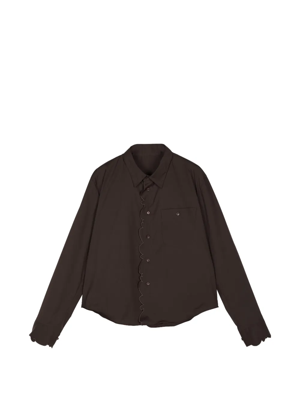 JNBY Camicia con bordo a smerlo - Marrone
