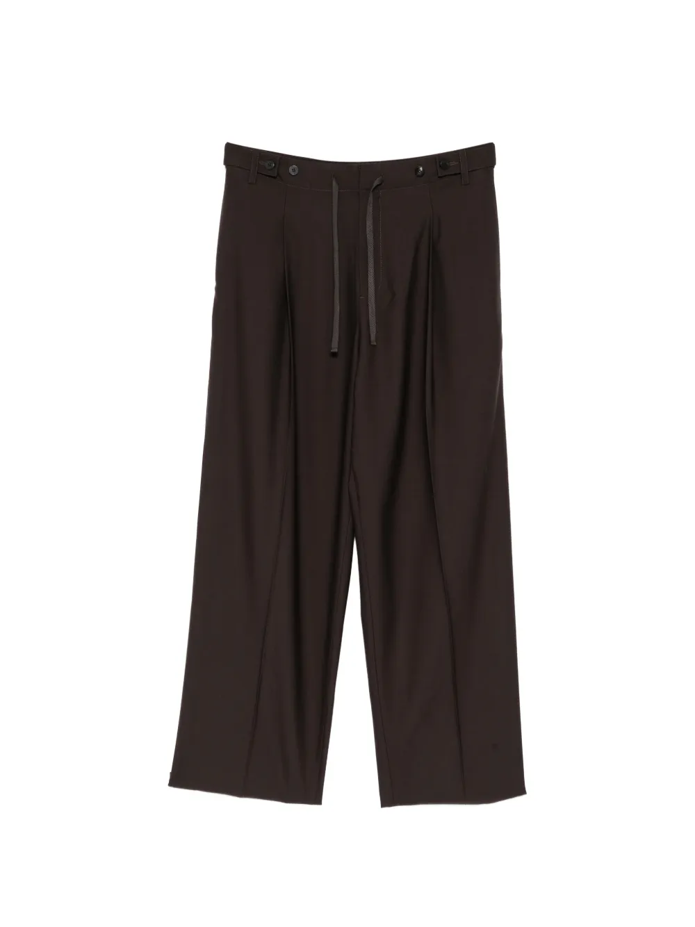 CROQUIS adjustable-waist wool trousers - Marrone