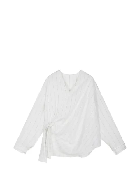 JNBY blouse rayée à détail noué sur le devant 