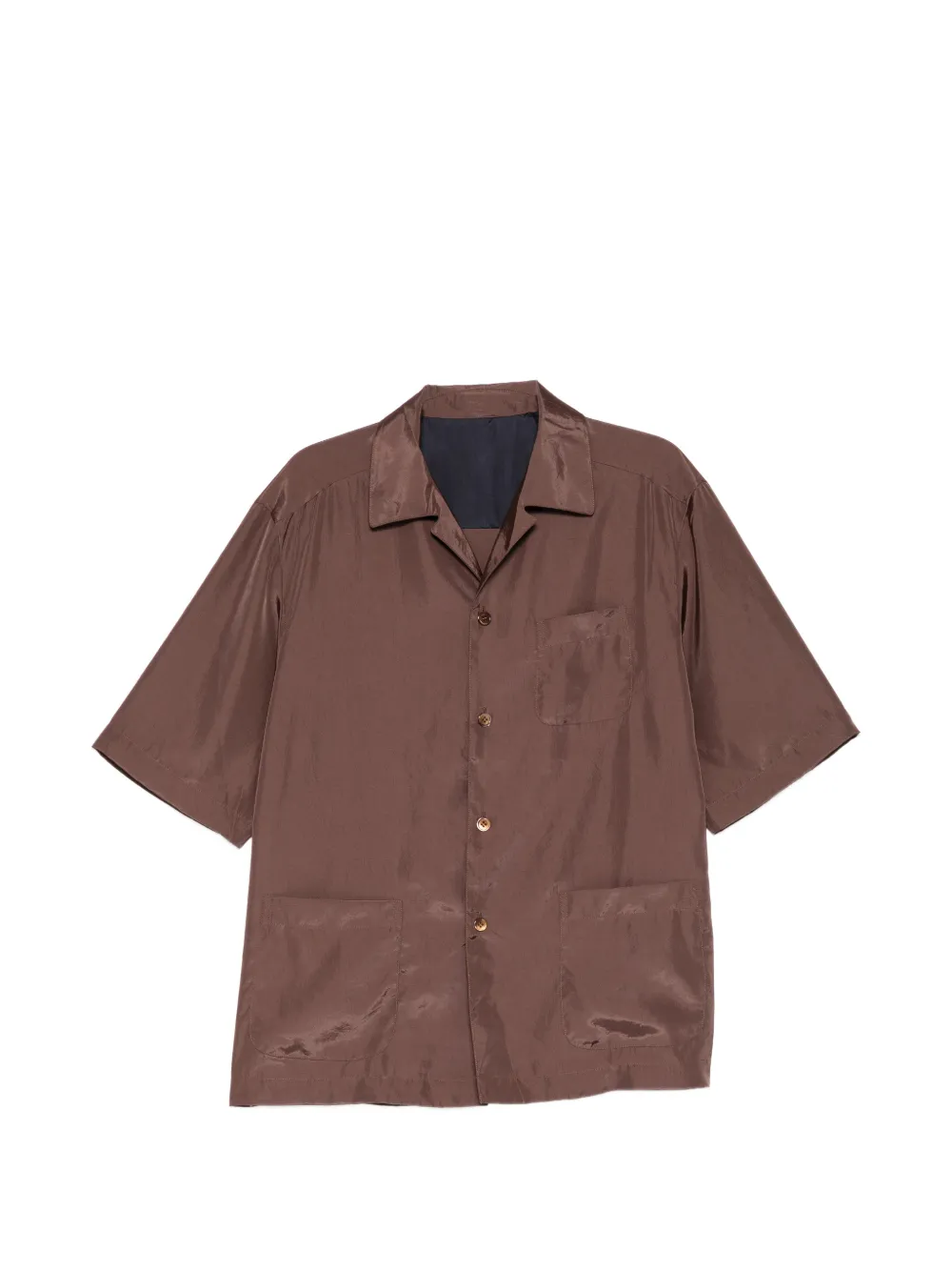 CROQUIS camp-collar button-up shirt - Braun