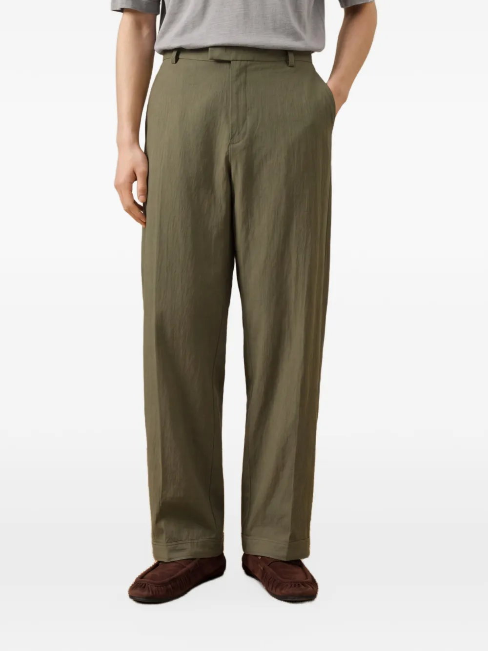 CROQUIS Straight broek met toelopende pijpen Beige