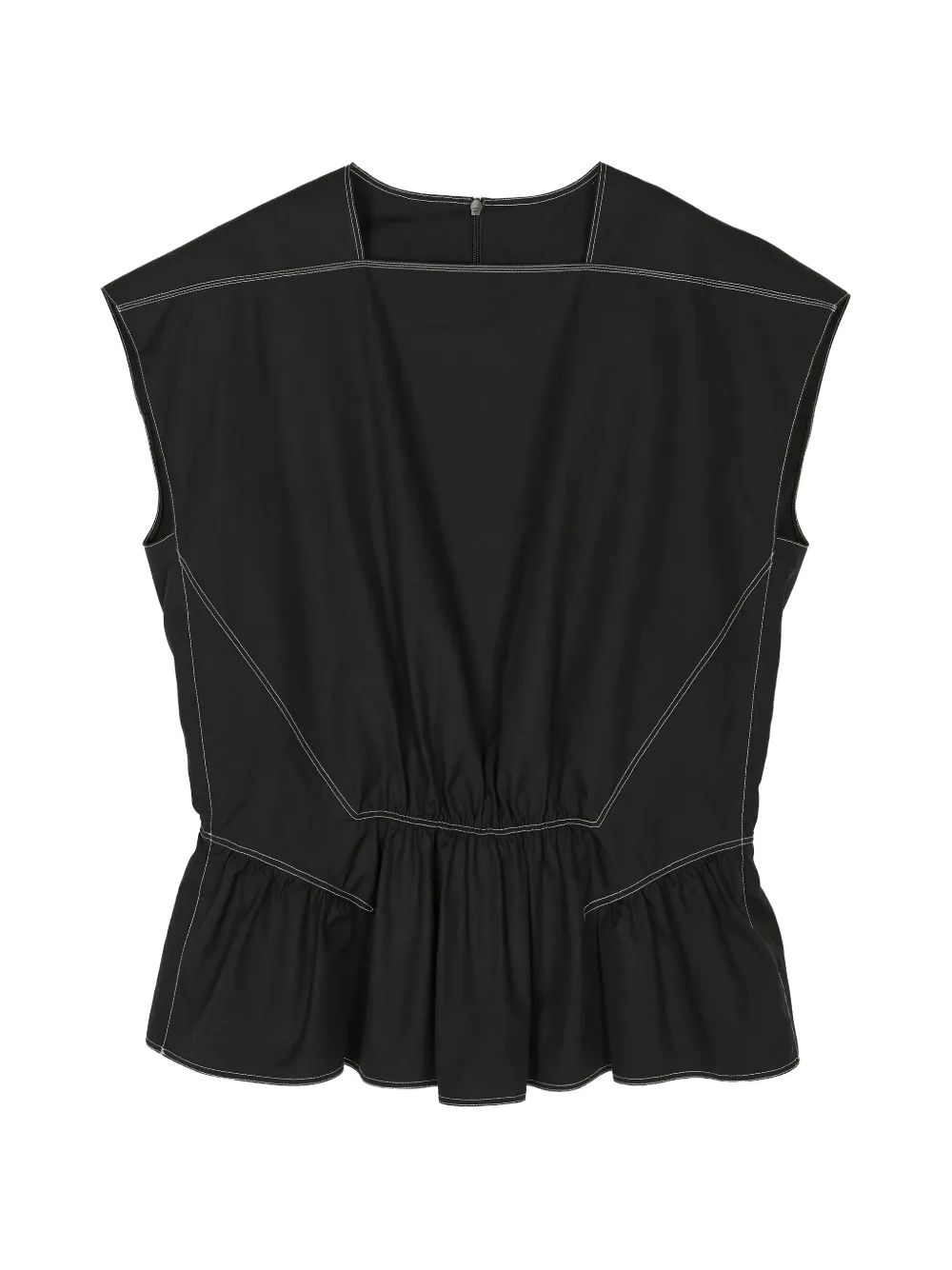 LESS peplum-hem blouse - Nero