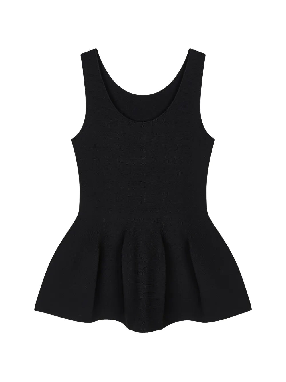 LESS peplum knitted top - Nero