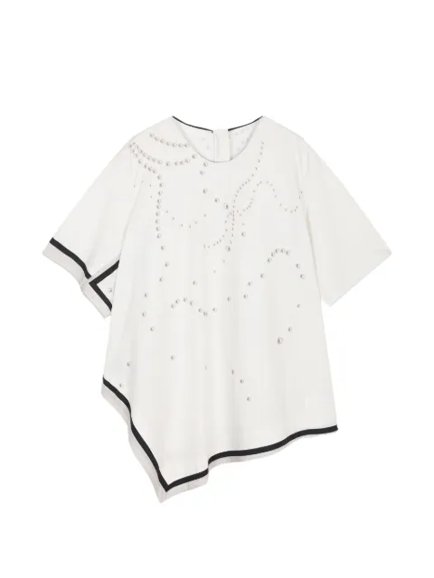JNBY blusa con perlas estampadas