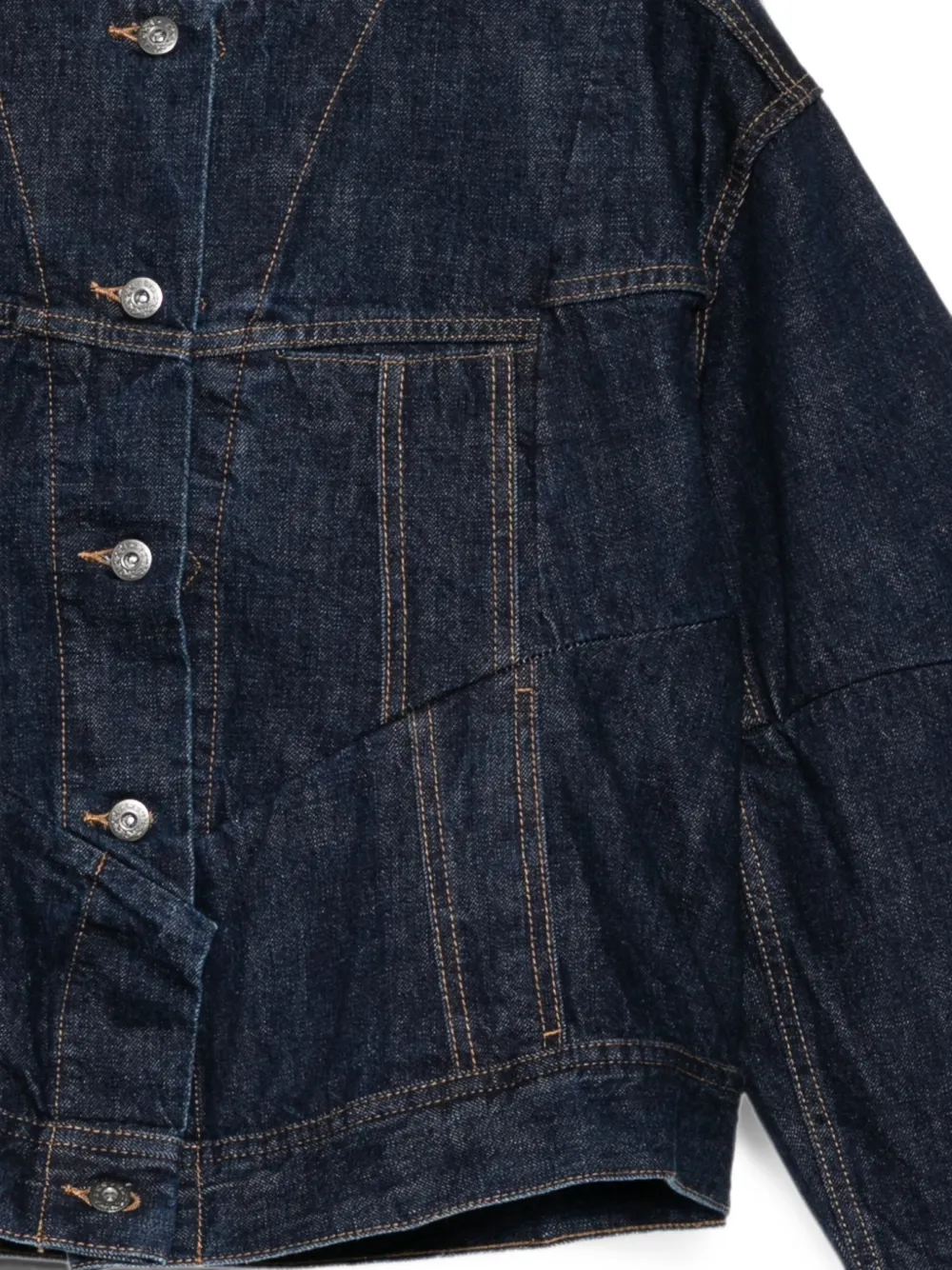 JNBY Oversized denim jack zonder kraag Blauw