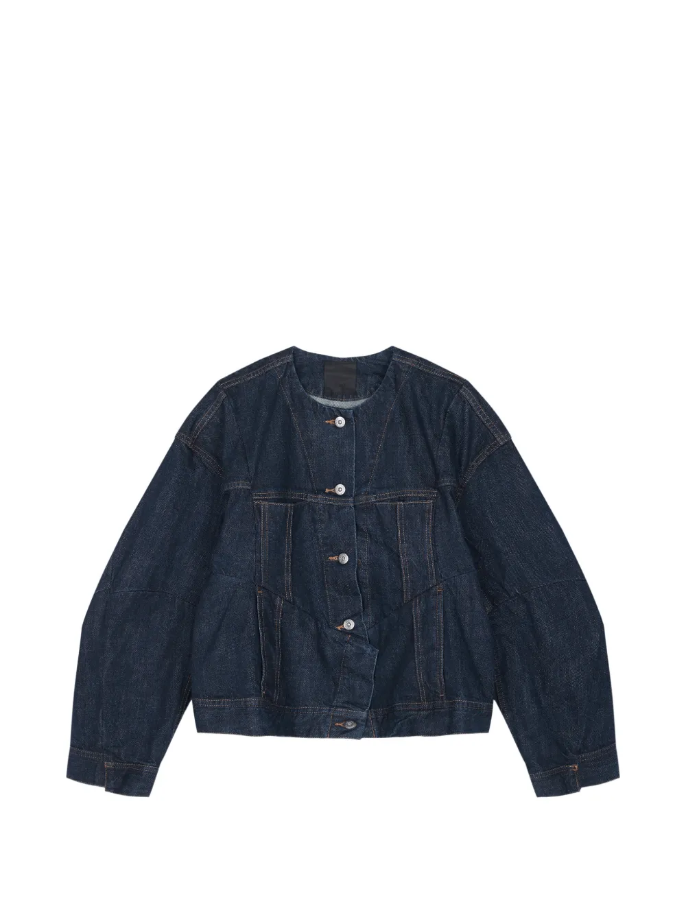JNBY Oversized denim jack zonder kraag Blauw