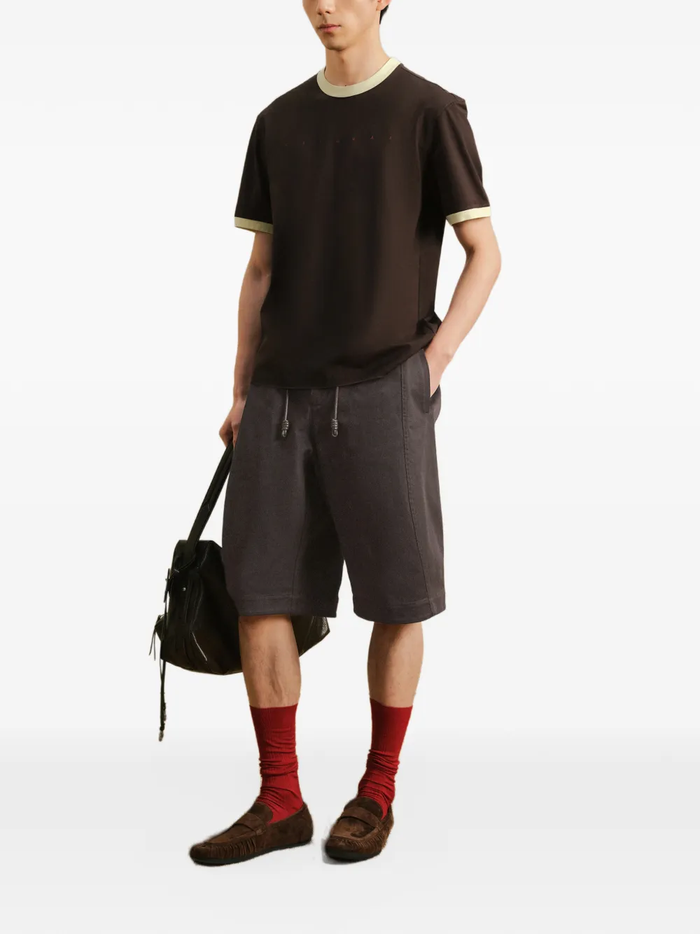 CROQUIS Shorts met trekkoord en zeemansknoop Paars