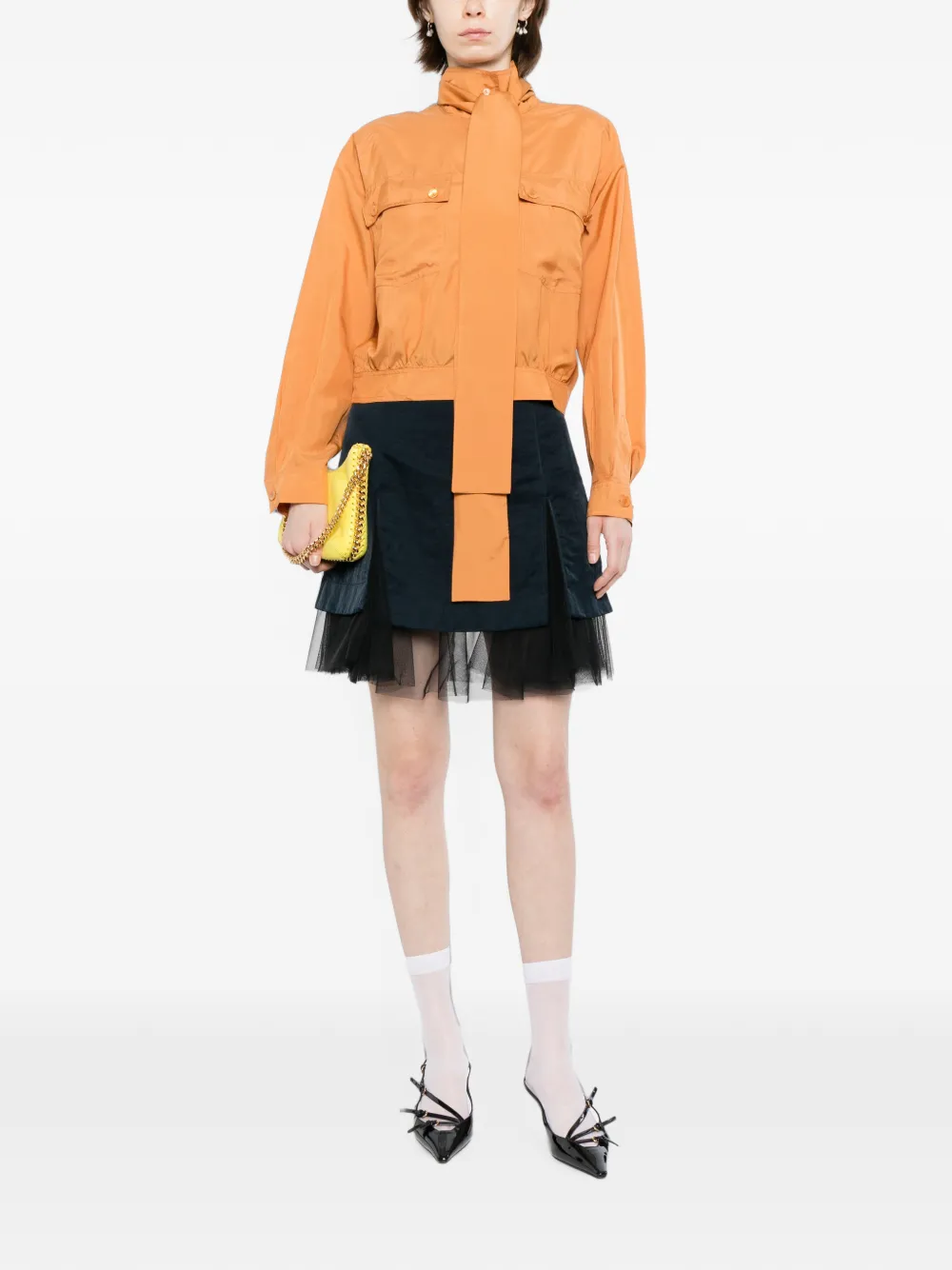 JNBY Jack met gestrikte hals Oranje