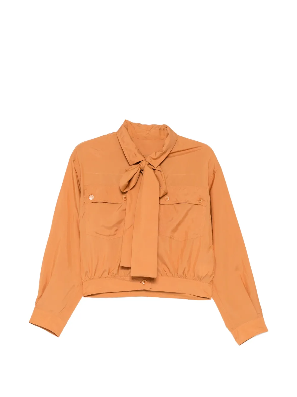 Jnby Tie-neck Jacket In Orange