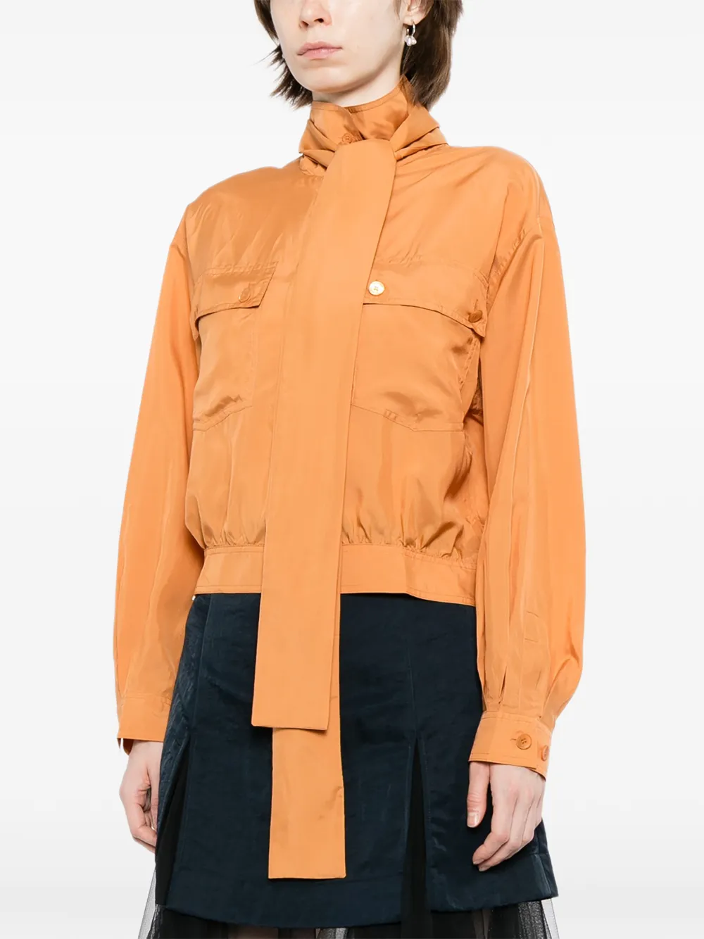 JNBY Jack met gestrikte hals Oranje