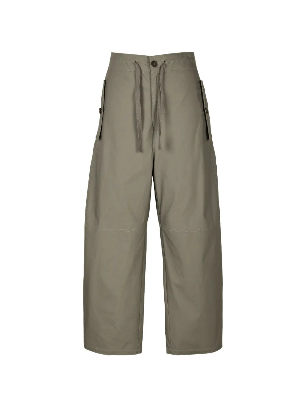 LESS Katoenen broek met barrelpijpen Grijs