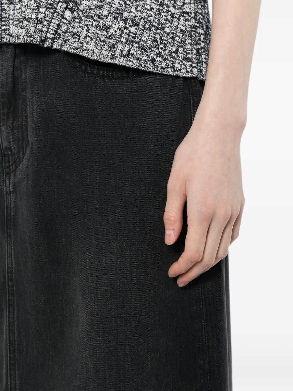 JNBY Denim maxi-rok met A-lijn Zwart