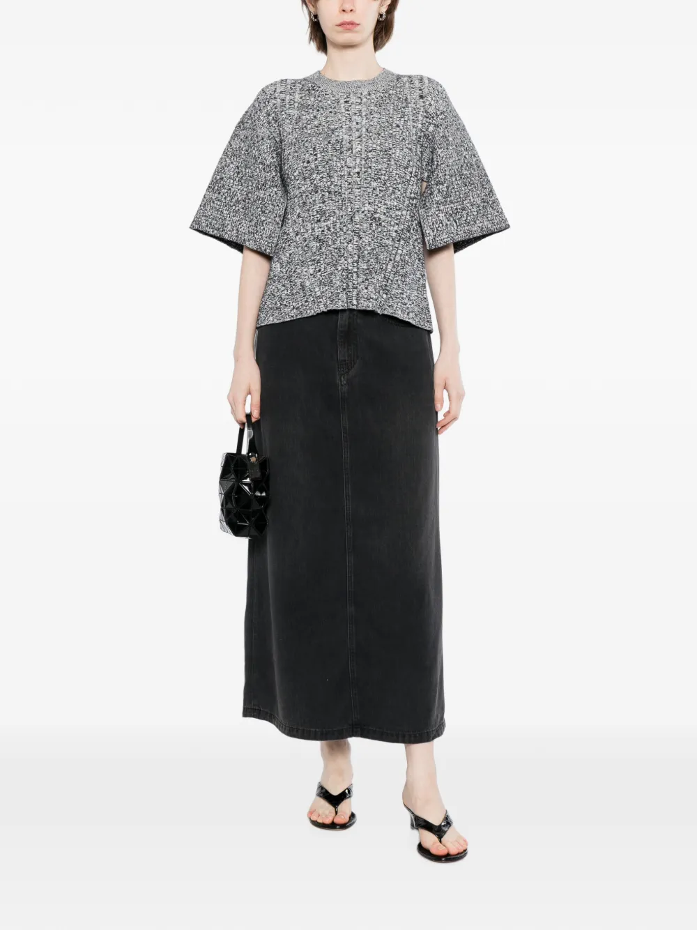 JNBY Denim maxi-rok met A-lijn Zwart