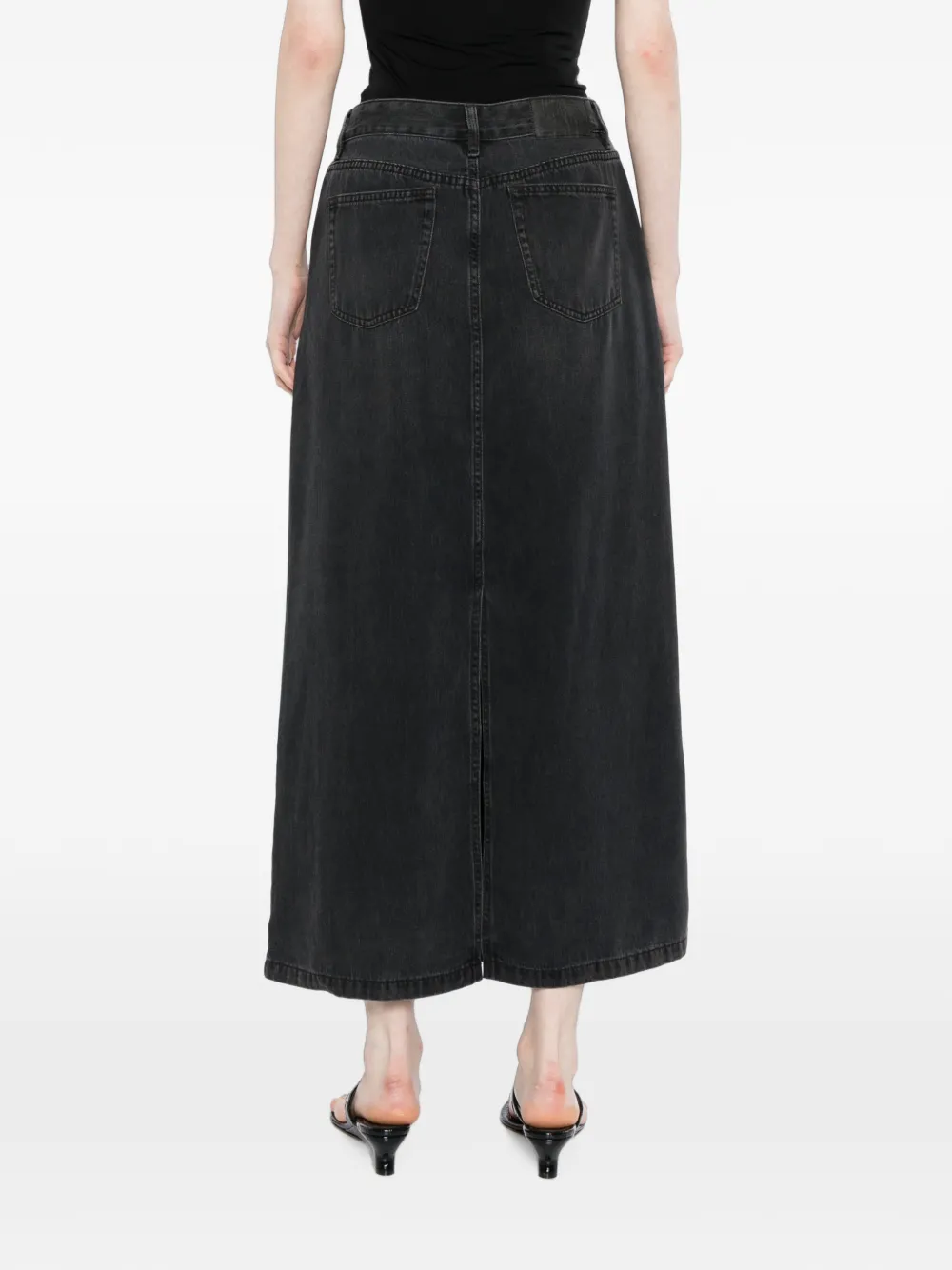 JNBY Denim maxi-rok met A-lijn Zwart