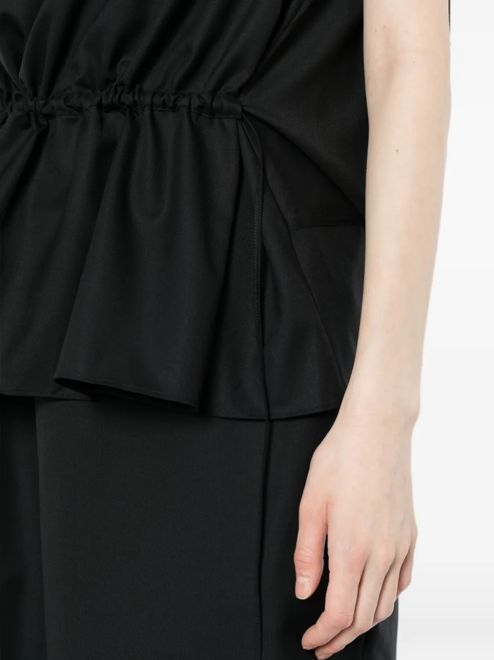 LESS Mouwloze midi-jurk Zwart