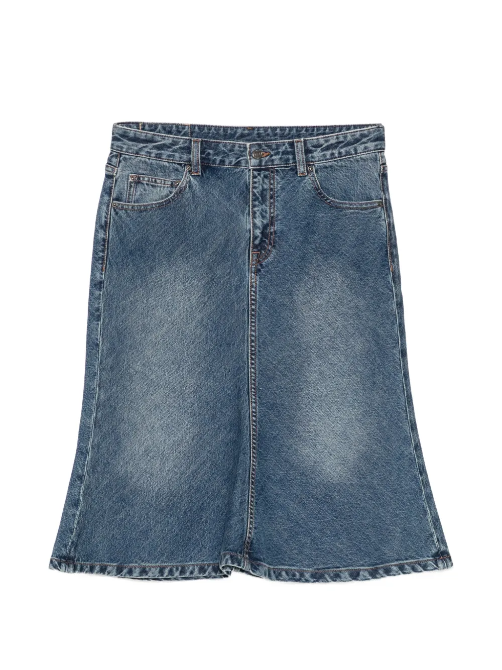 JNBY Jeansrock mit Fischgrätenmuster - Blau